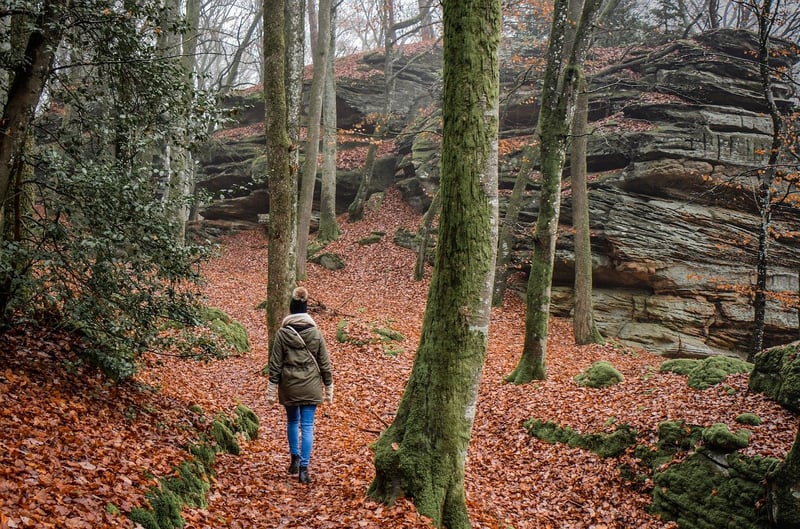 Hiking off-the-grid trail